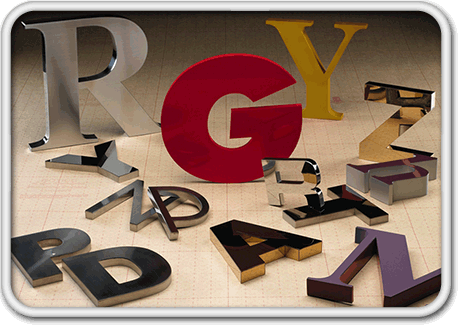 Gemini 3D Metal Lettering